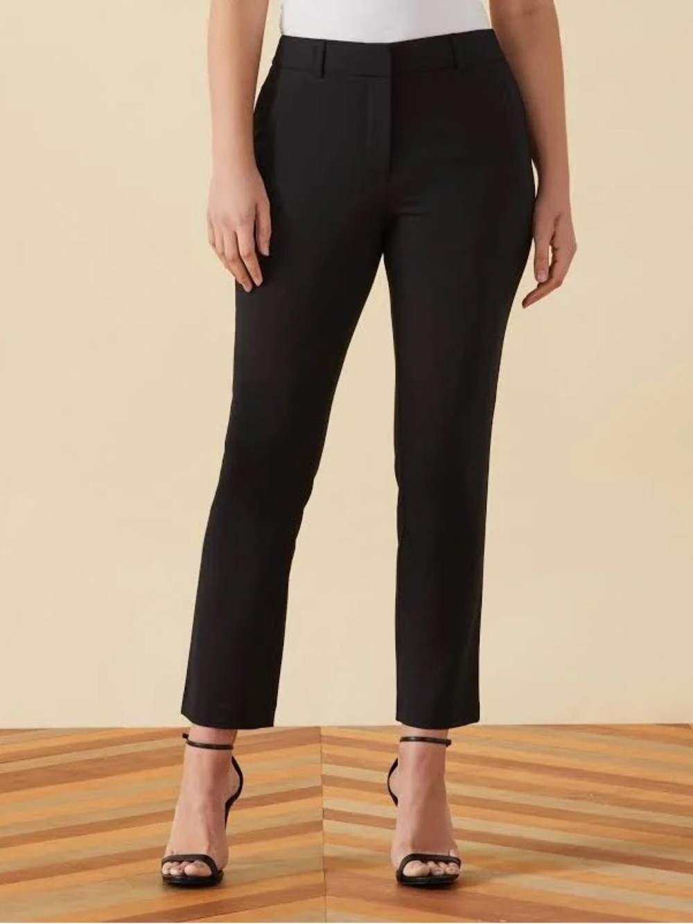 Rafaella "The Straight" High-rise Pants Black